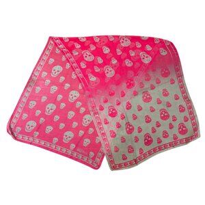 Alexander McQueen Ombre Skull Sheer Scarf